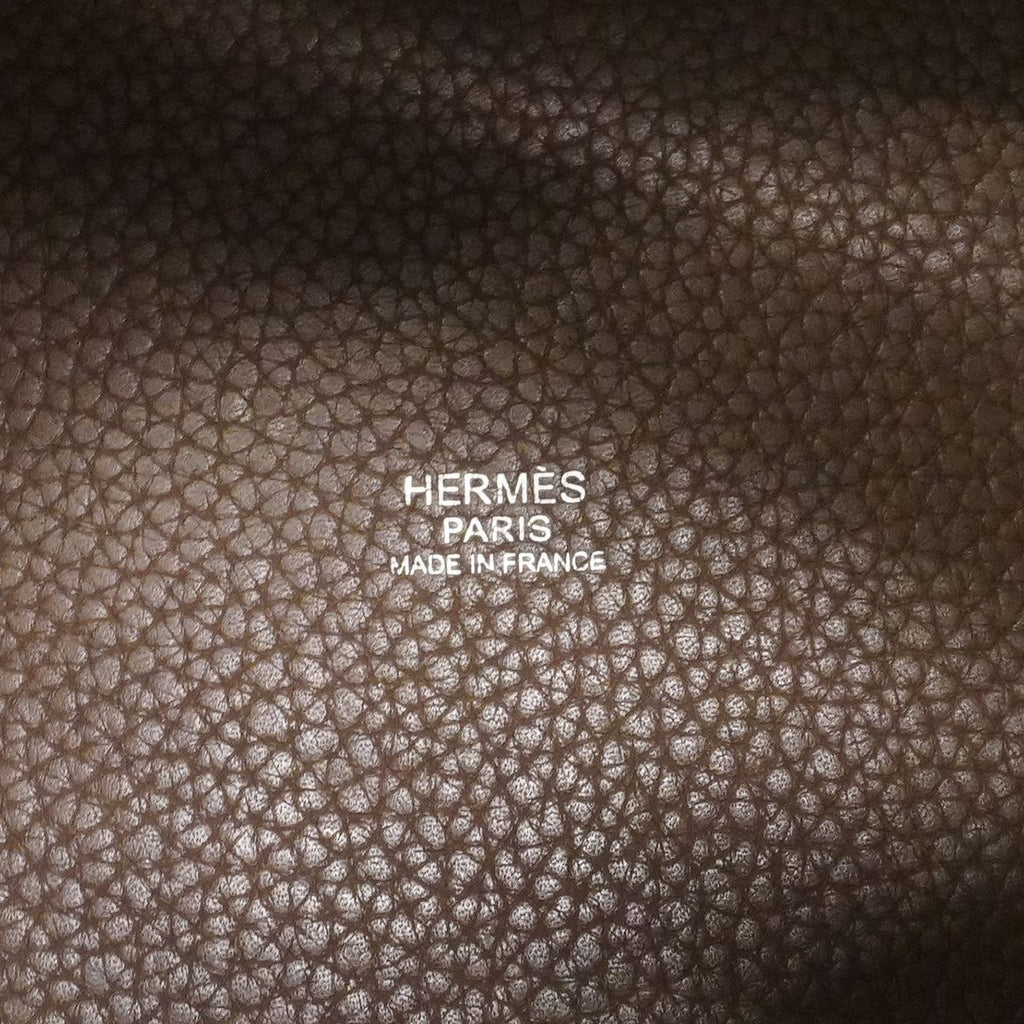 Hermes Handbag Picotin Lock PM Taurillon Clemence Etoupe Silver — view 5