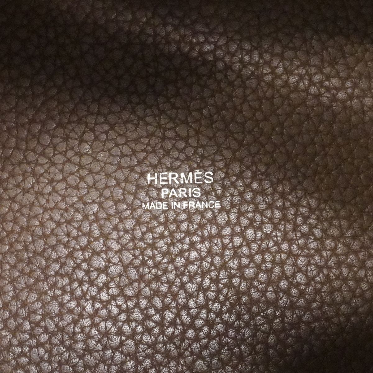 Hermes Handbag Picotin Lock PM Taurillon Clemence Etoupe Silver — view 5