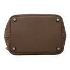 Hermes Handbag Picotin Lock PM Taurillon Clemence Etoupe Silver — view 3