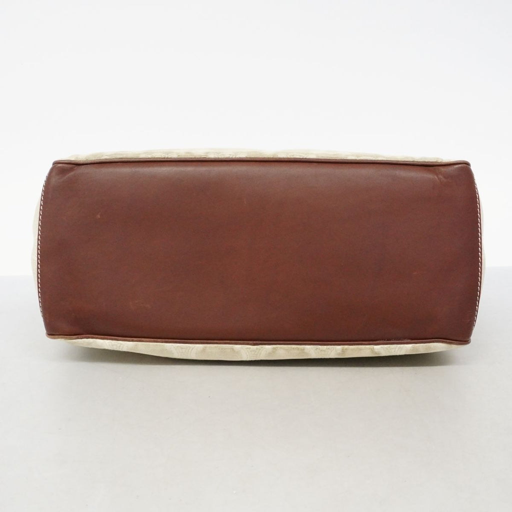 Celine Handbag Triomphe Canvas Beige Brown Gold — view 3