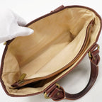 Celine Handbag Triomphe Canvas Beige Brown Gold — view 4