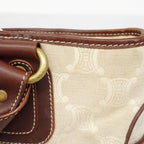 Celine Handbag Triomphe Canvas Beige Brown Gold — view 9