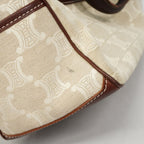 Celine Handbag Triomphe Canvas Beige Brown Gold — view 7