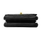 Chanel Shoulder Bag Quilted Lambskin Black Gold 2-Way — view 3