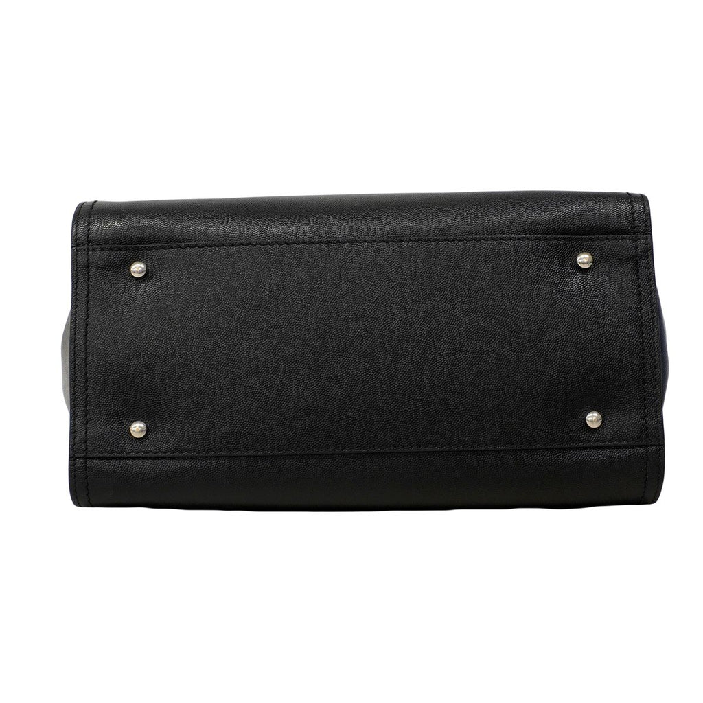 Chanel Chain Tote Deauville Caviar Leather Black Silver 2-Way — view 3