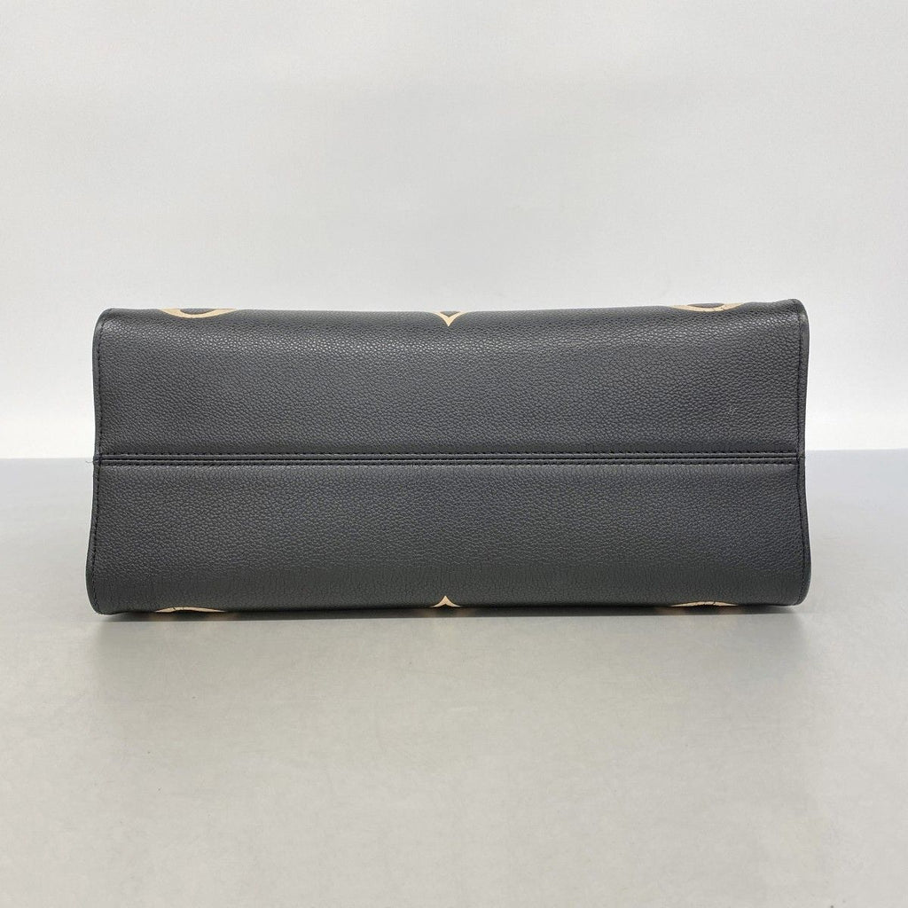 Louis Vuitton Tote Monogram Empreinte Bicolor On The Go MM Black Beige 2-Way — view 3