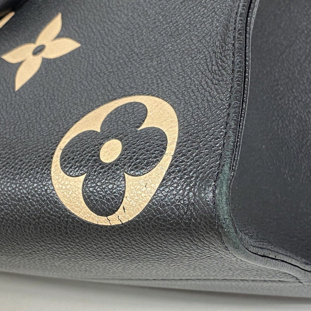 Louis Vuitton Tote Monogram Empreinte Bicolor On The Go MM Black Beige 2-Way — view 6