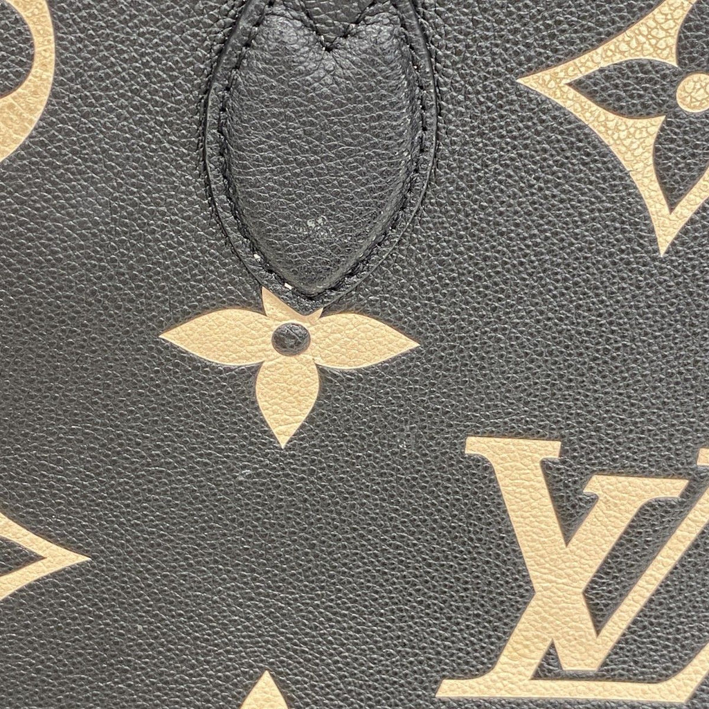 Louis Vuitton Tote Monogram Empreinte Bicolor On The Go MM Black Beige 2-Way — view 7