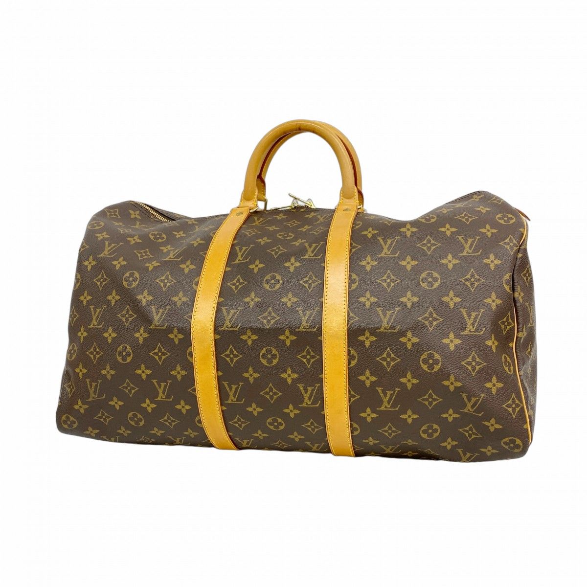 Louis Vuitton Boston Bag Monogram Keepall 50 Brown