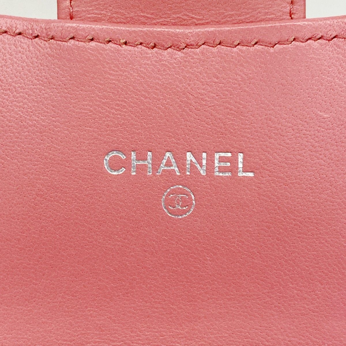 Chanel Wallet Quilted Lambskin Pink Silver — view 4