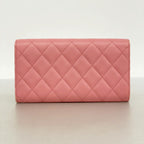 Chanel Wallet Quilted Lambskin Pink Silver — view 8