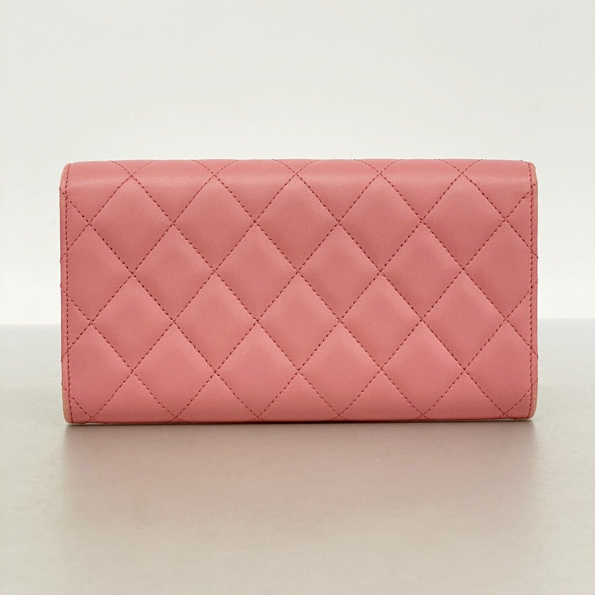 Chanel Wallet Quilted Lambskin Pink Silver — view 8