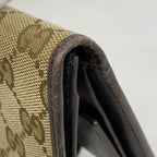Gucci Wallet GG Canvas Sherry Line Brown Gold — view 5