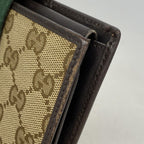 Gucci Wallet GG Canvas Sherry Line Brown Gold — view 6