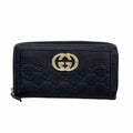 Gucci Wallet Guccissima Leather Black Gold