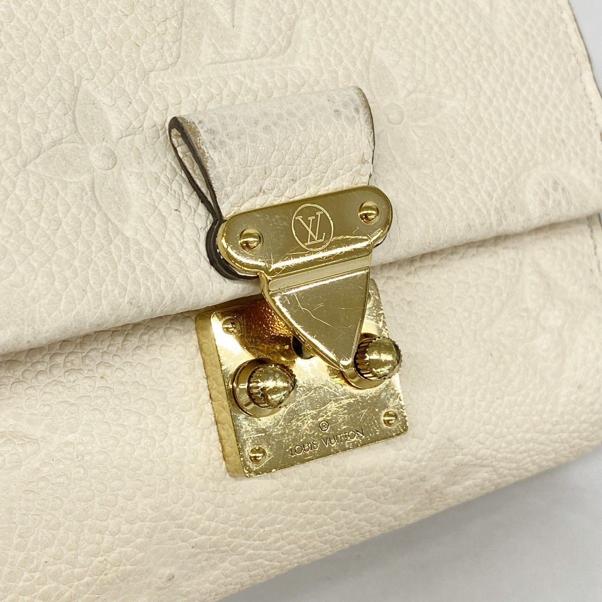 Louis Vuitton Trifold Wallet Monogram Empreinte Portefeuille Metis Compact Cream — view 8