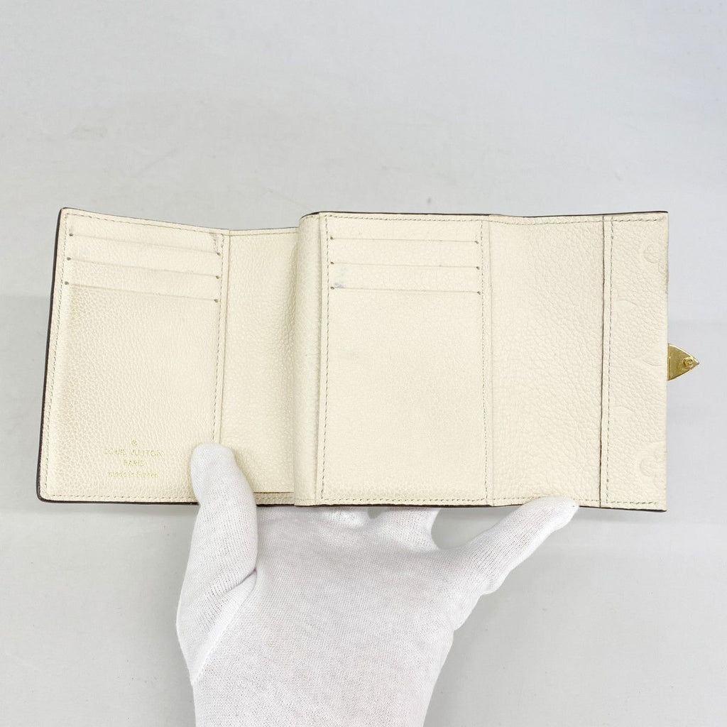 Louis Vuitton Trifold Wallet Monogram Empreinte Portefeuille Metis Compact Cream — view 3