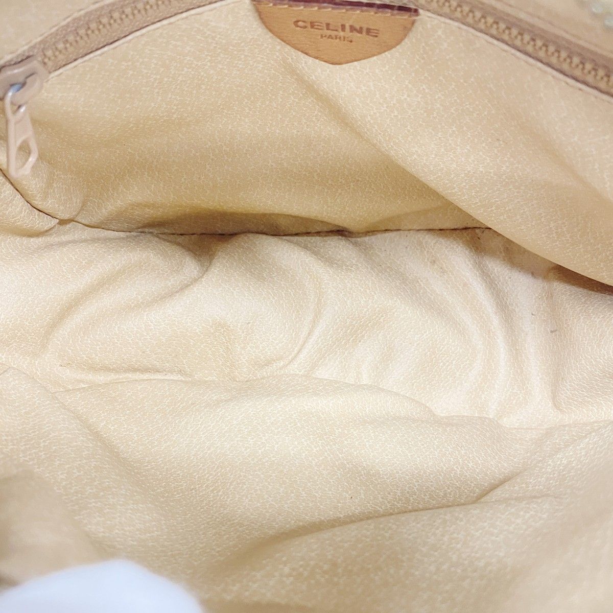 Celine Shoulder Bag Macadam Brown Gold — view 4
