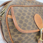 Celine Shoulder Bag Macadam Brown Gold — view 8