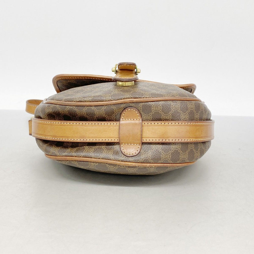 Celine Shoulder Bag Macadam Brown Gold — view 3