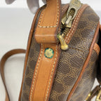 Celine Shoulder Bag Macadam Brown Gold — view 7
