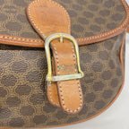 Celine Shoulder Bag Macadam Brown Gold — view 6
