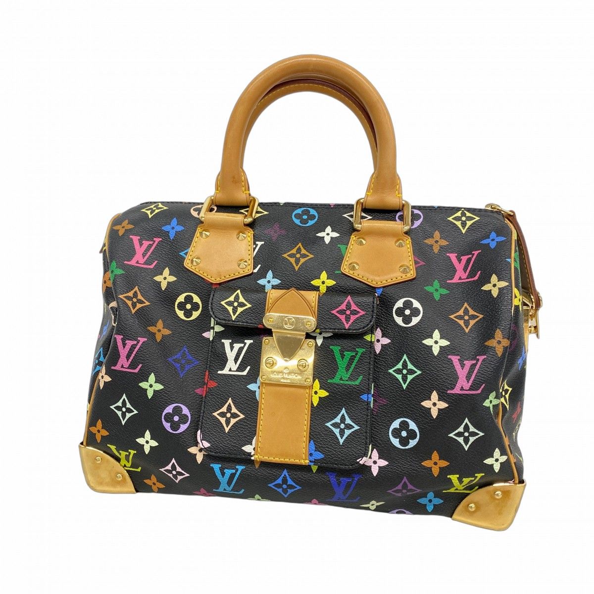 Louis Vuitton Handbag Monogram Multicolor Speedy 30 Noir