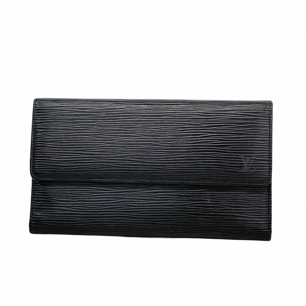 Louis Vuitton Trifold Wallet Epi Portefeuille International Noir