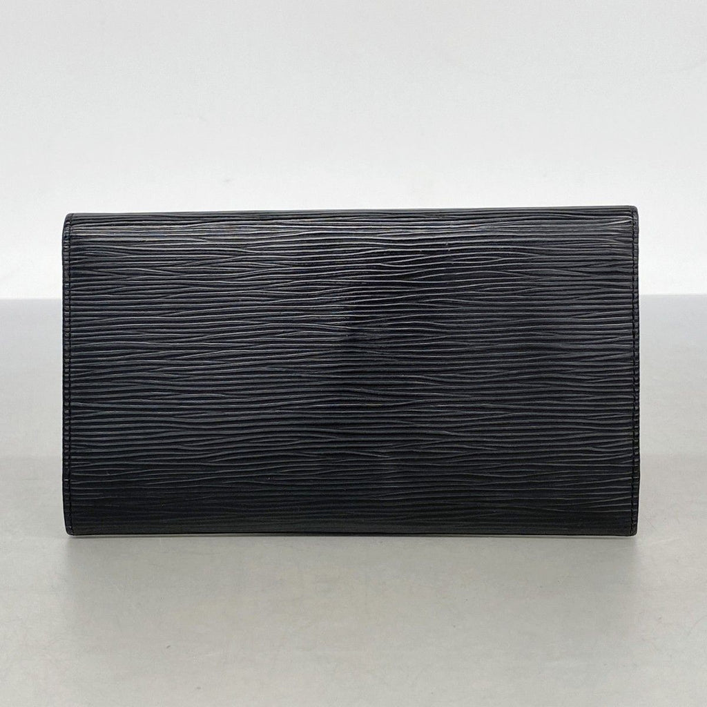 Louis Vuitton Trifold Wallet Epi Portefeuille International Noir — view 7