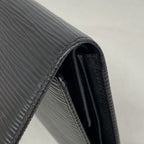 Louis Vuitton Trifold Wallet Epi Portefeuille International Noir — view 6