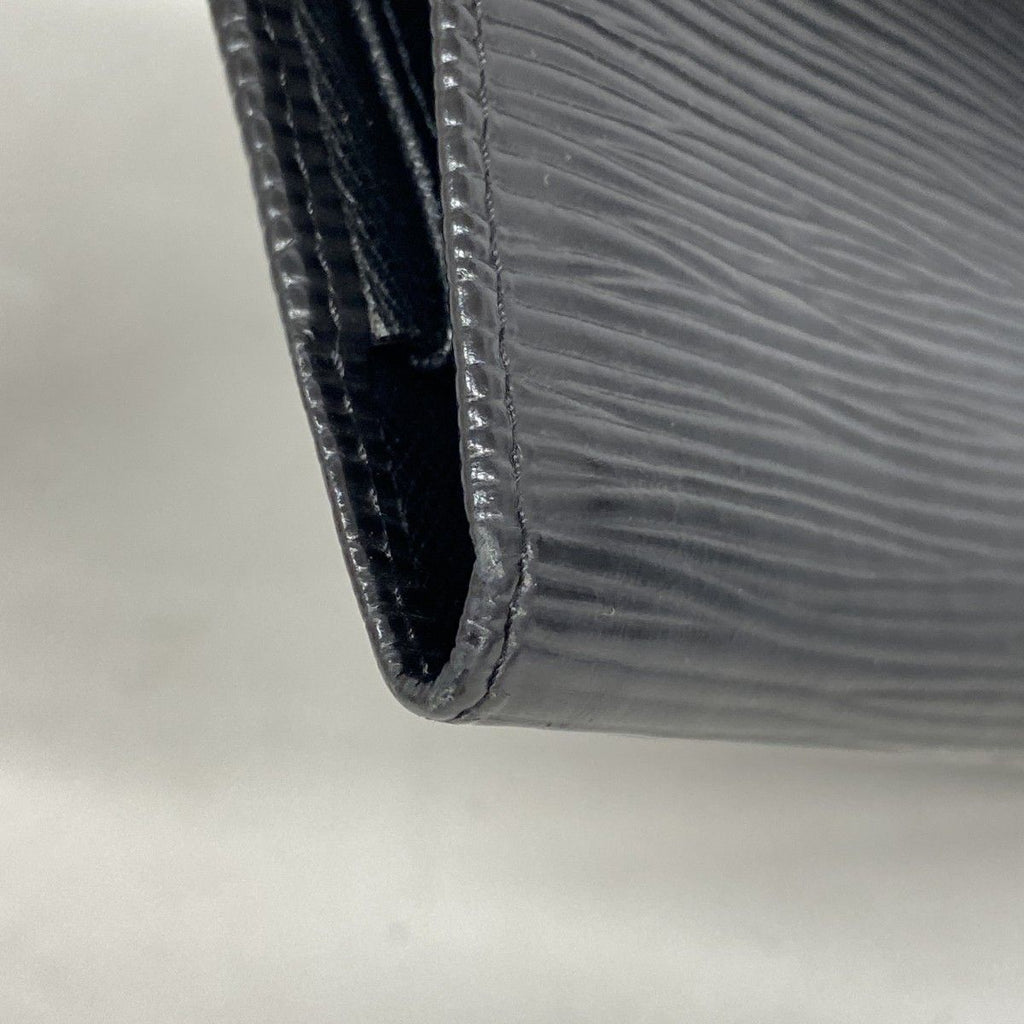 Louis Vuitton Trifold Wallet Epi Portefeuille International Noir — view 5