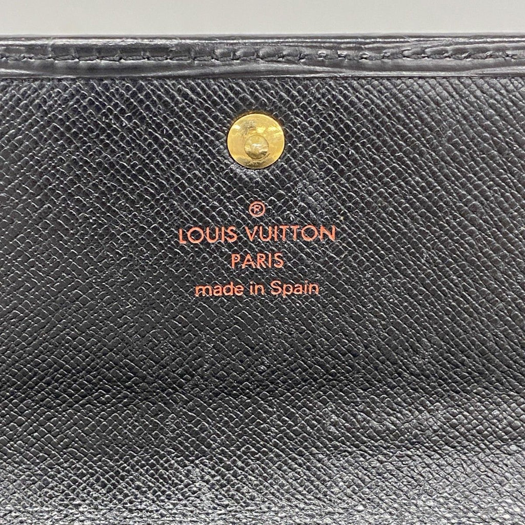 Louis Vuitton Trifold Wallet Epi Portefeuille International Noir — view 4