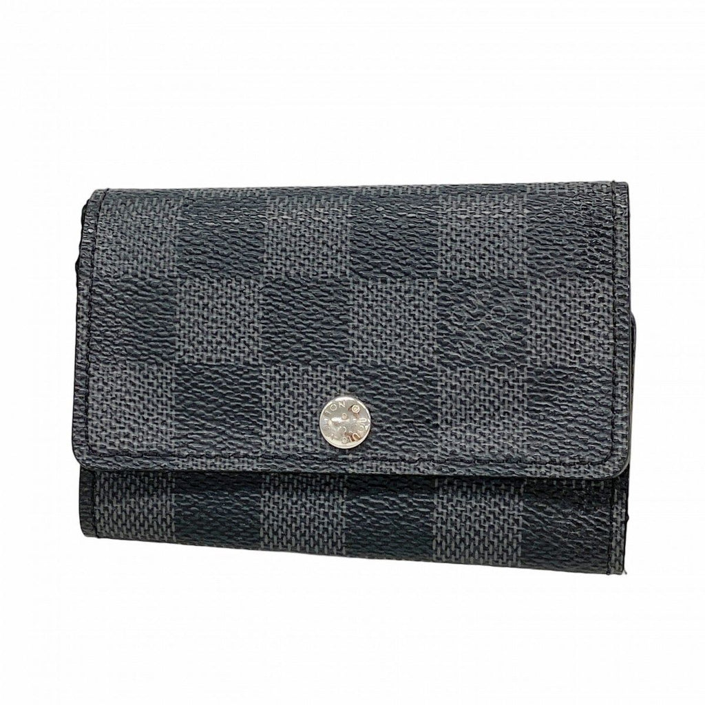 Louis Vuitton Key Case Damier Graphite Multicles 6 Black Key Holder