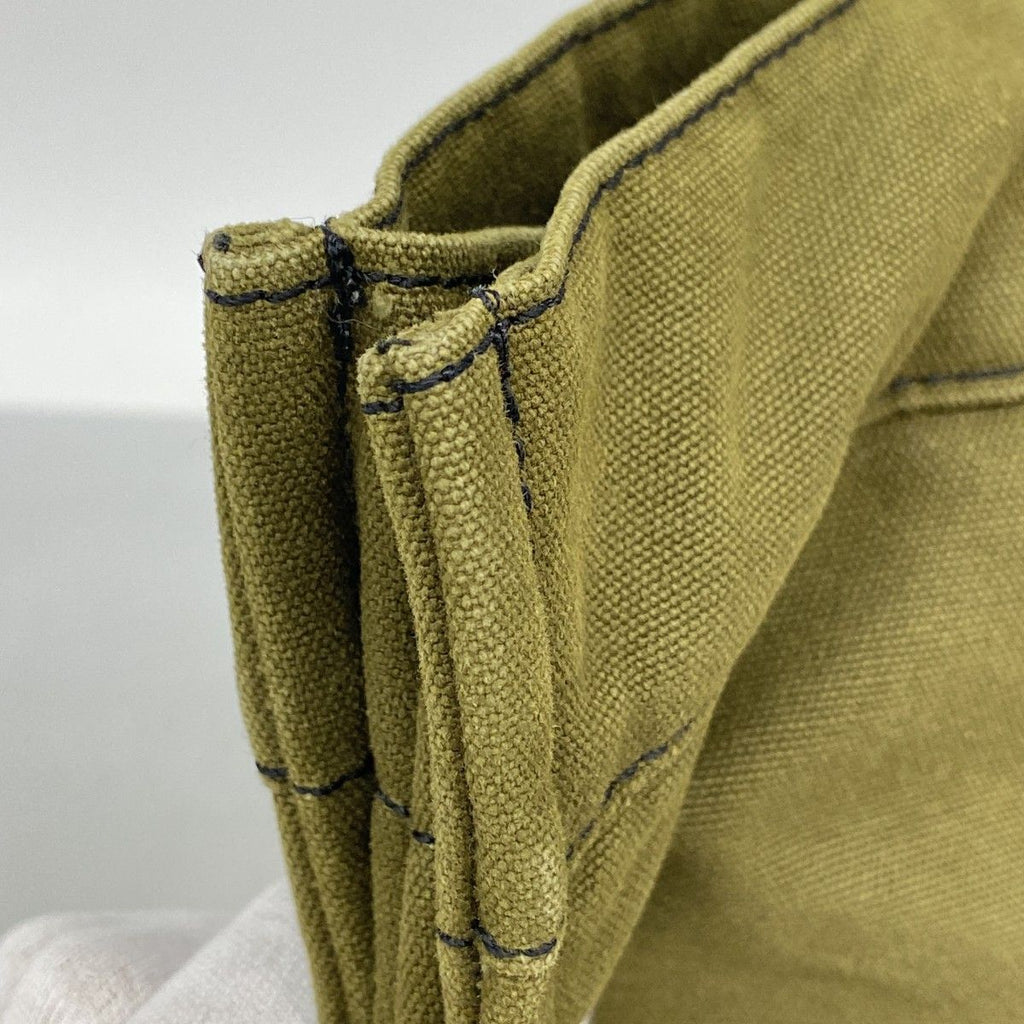 Hermes Tote Fourre Tout MM Canvas Black Khaki Silver — view 7
