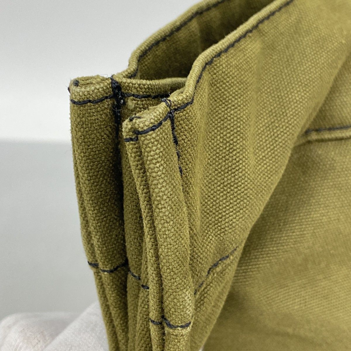 Hermes Tote Fourre Tout MM Canvas Black Khaki Silver — view 7