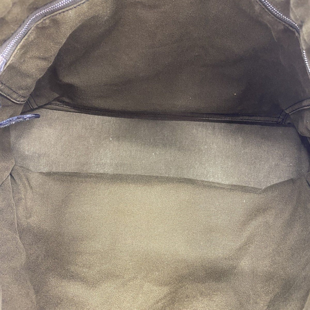 Hermes Tote Fourre Tout MM Canvas Black Khaki Silver — view 4
