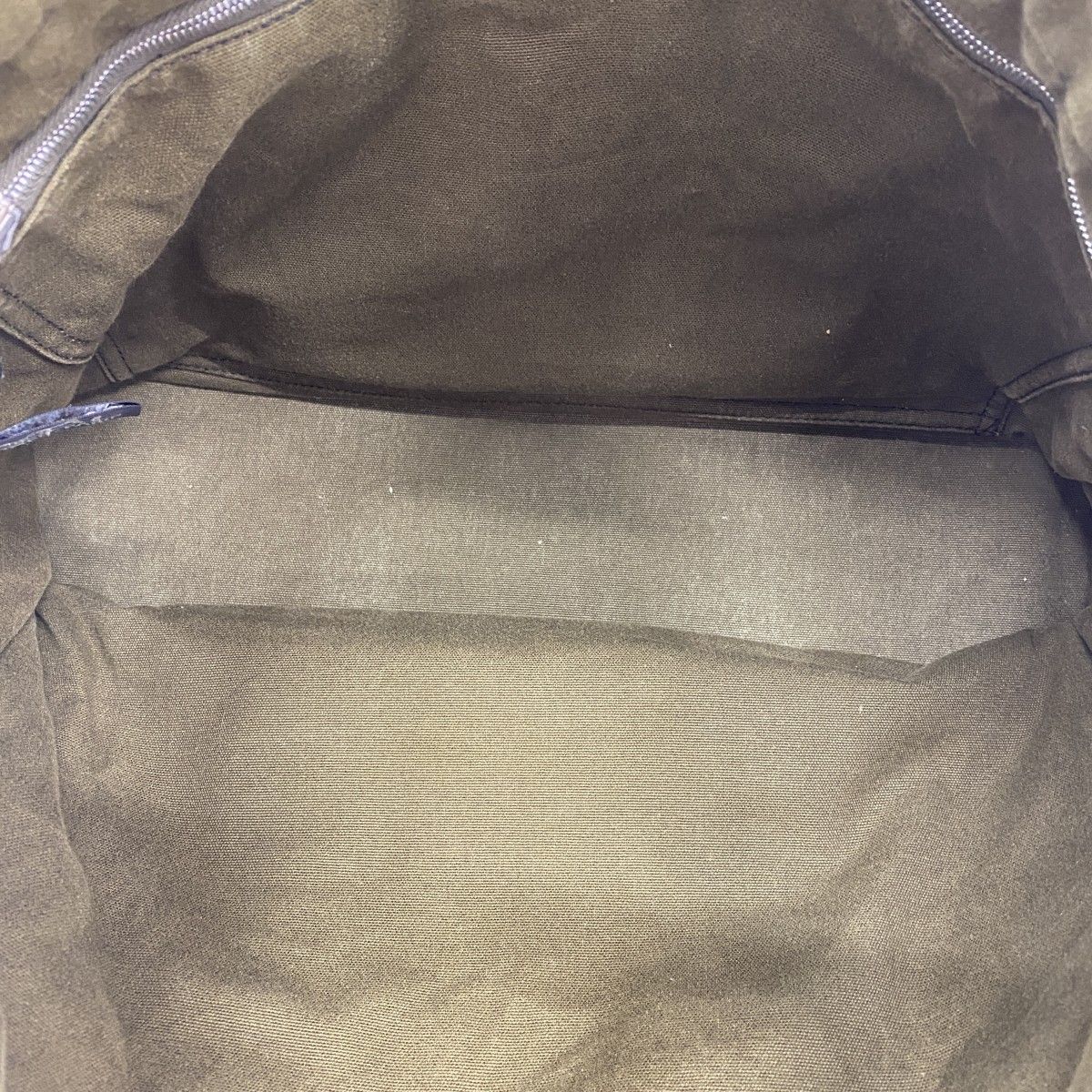 Hermes Tote Fourre Tout MM Canvas Black Khaki Silver — view 4