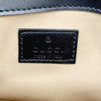 Gucci Shoulder Wallet GG Marmont Leather Black Gold — view 5