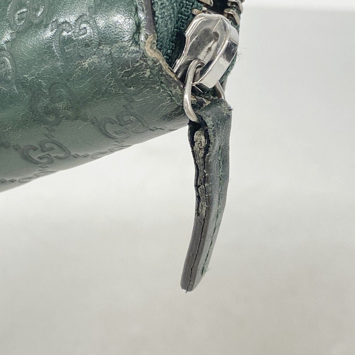 Gucci Wallet Micro Guccissima Leather Green Silver — view 5