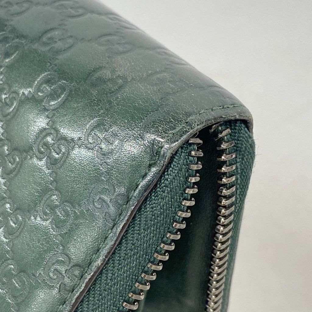 Gucci Wallet Micro Guccissima Leather Green Silver — view 7