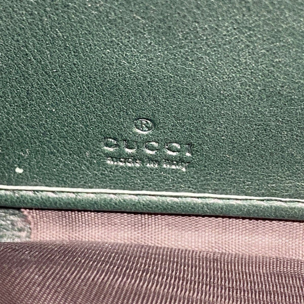 Gucci Wallet Micro Guccissima Leather Green Silver — view 4