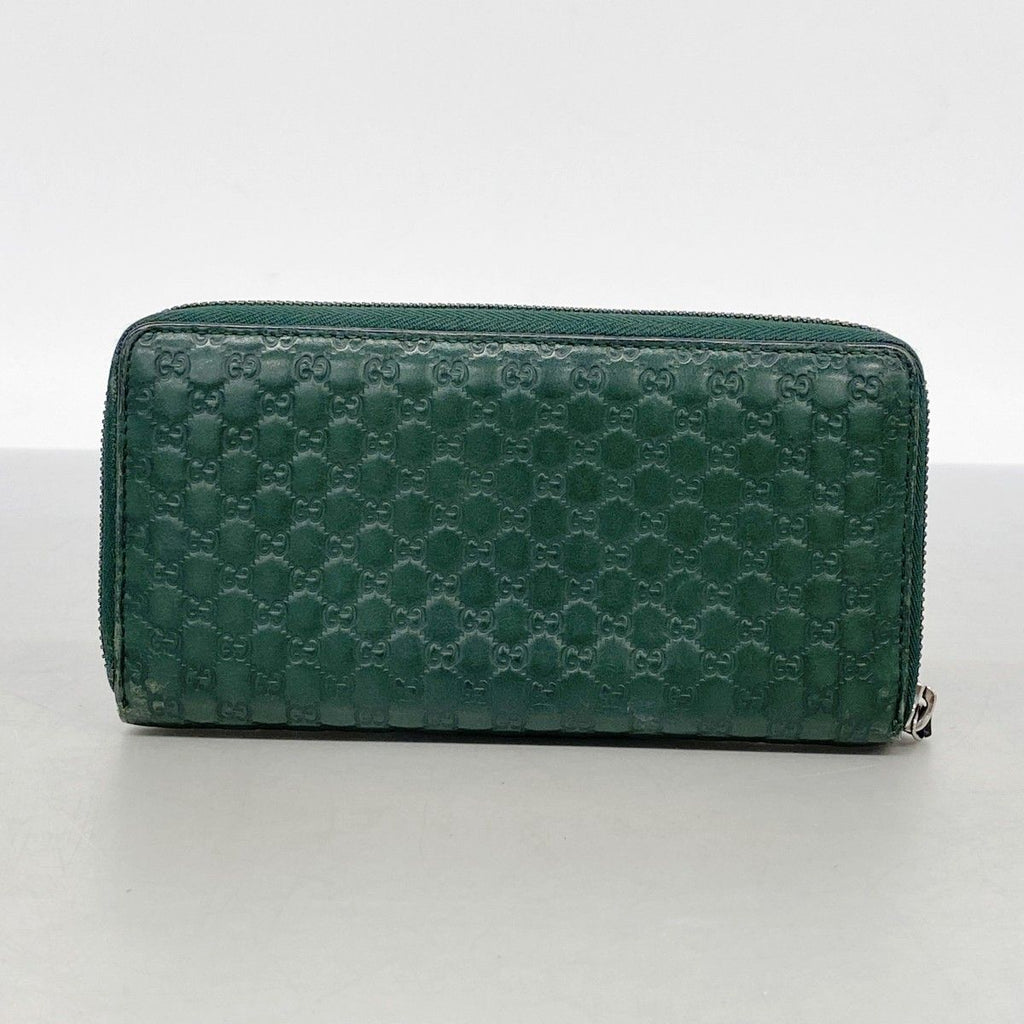Gucci Wallet Micro Guccissima Leather Green Silver — view 9