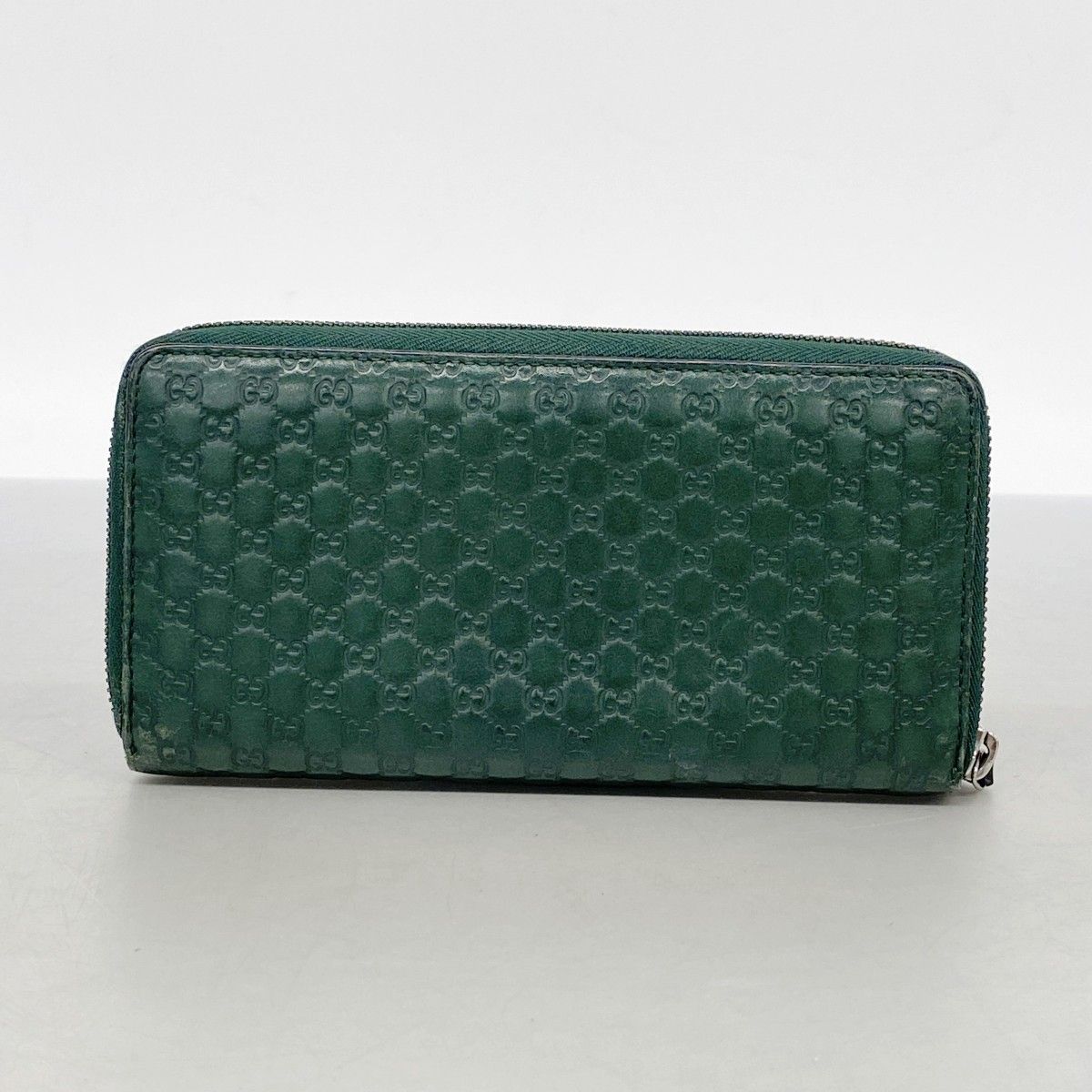 Gucci Wallet Micro Guccissima Leather Green Silver — view 9