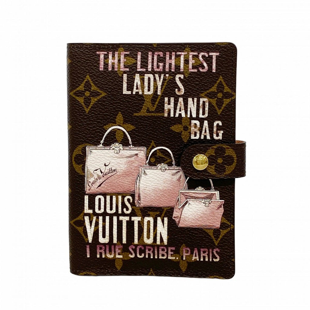 Louis Vuitton Notebook Cover Monogram Afish Agenda PM Brown