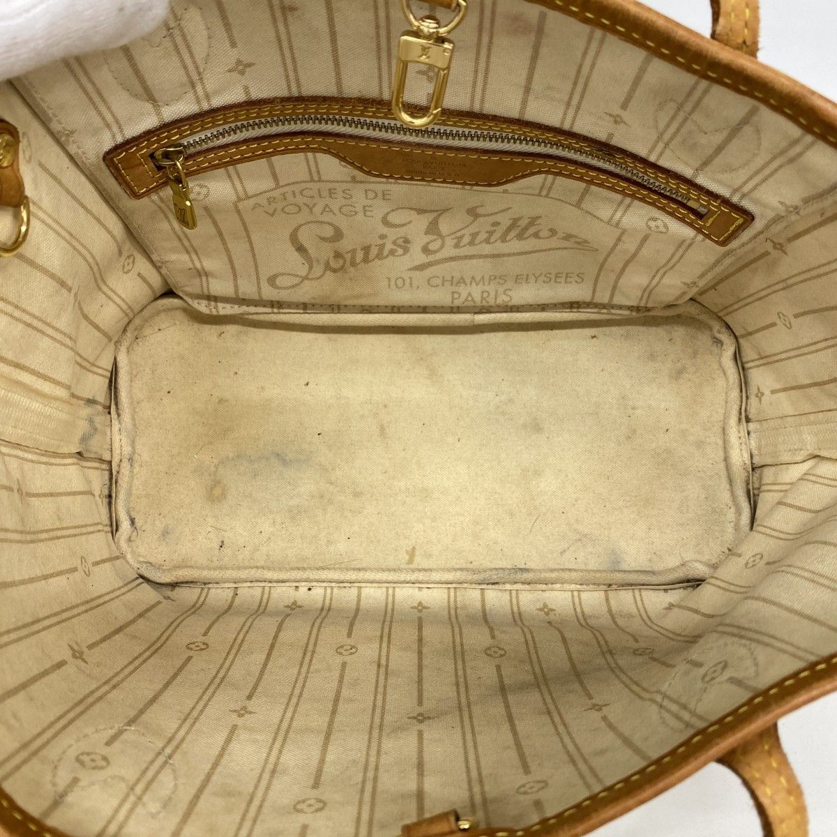 Louis Vuitton Tote Damier Azur Neverfull PM White — view 4