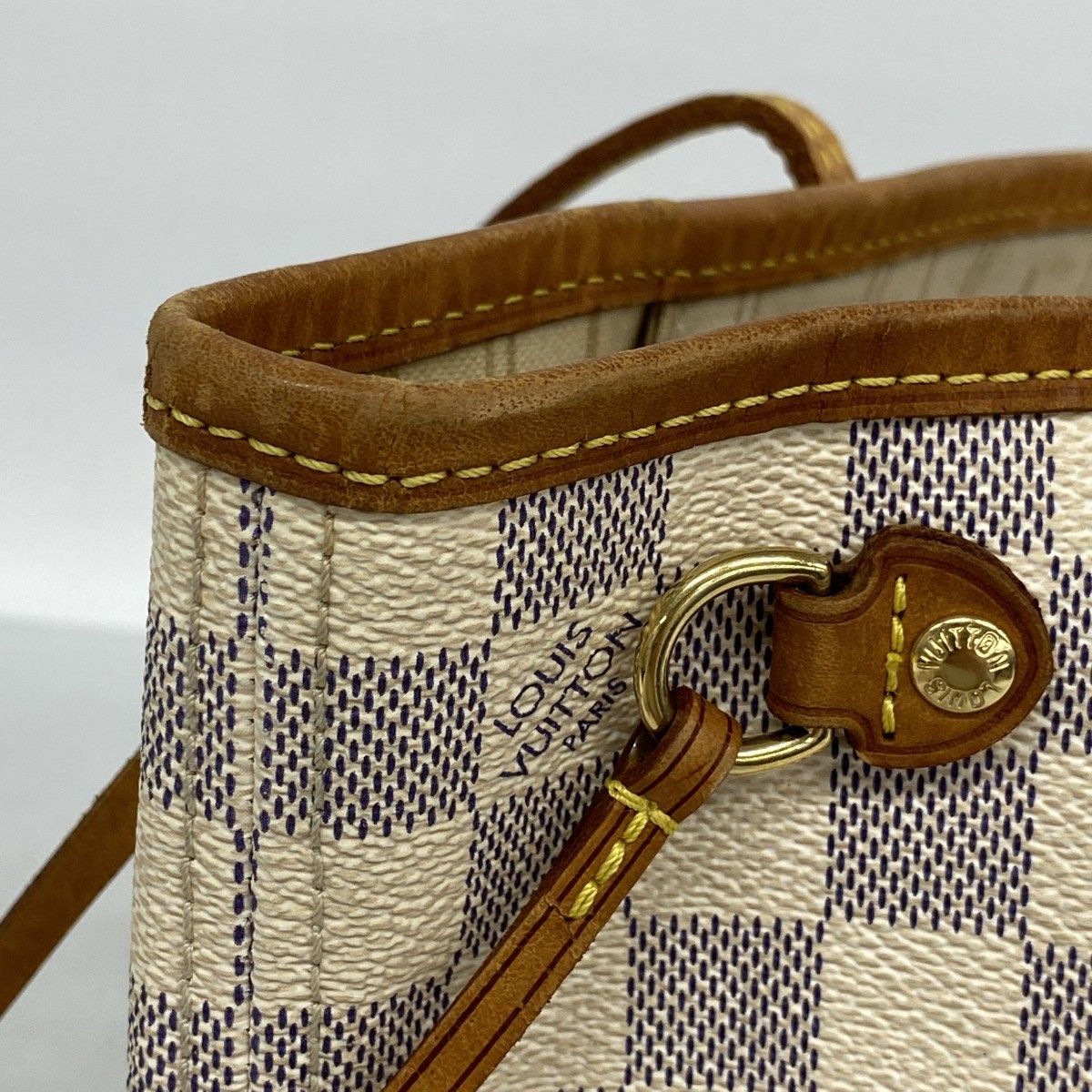 Louis Vuitton Tote Damier Azur Neverfull PM White — view 9