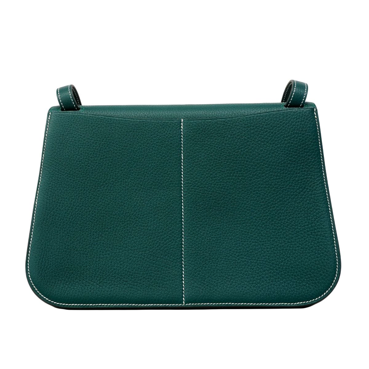 Hermes Handbag Halzan 31 Taurillon Clemence Vert Vertigo Silver — view 7
