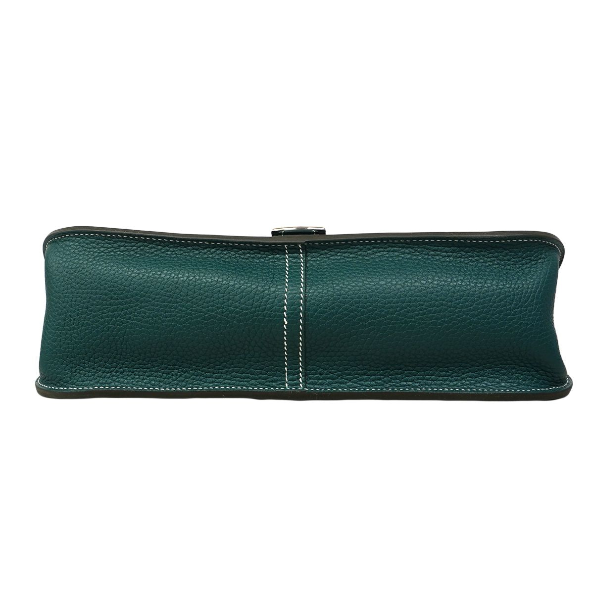 Hermes Handbag Halzan 31 Taurillon Clemence Vert Vertigo Silver — view 3