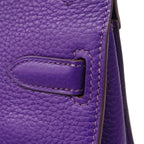 Hermes Shoulder Bag Gipsiere 28 Taurillon Clemence Ultra Violet Silver — view 6