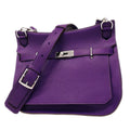 Hermes Shoulder Bag Gipsiere 28 Taurillon Clemence Ultra Violet Silver